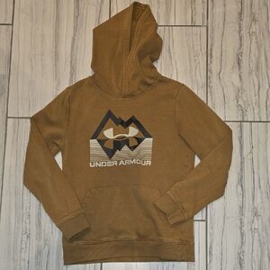 Under Armour Boy's Brown Mountain Graphic Hoodie